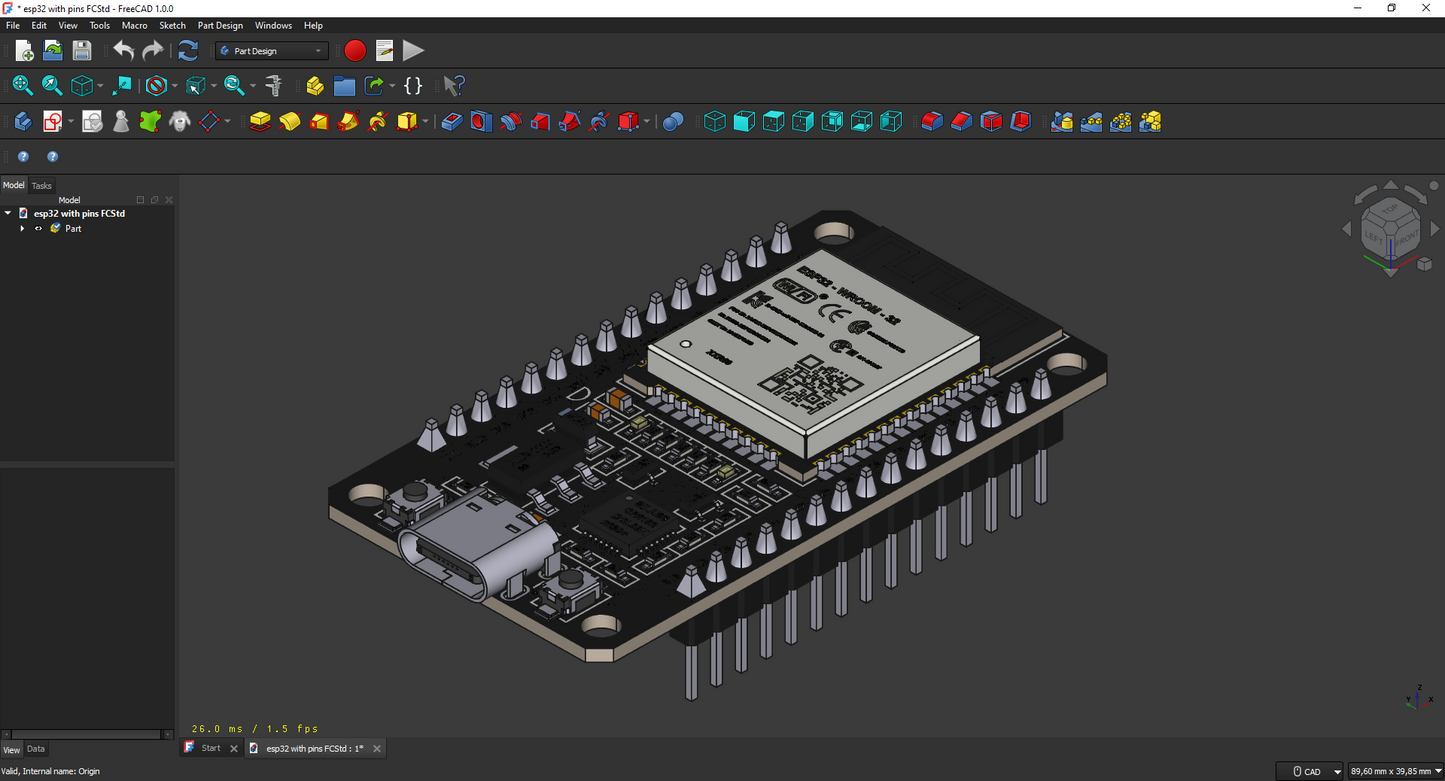 ESP32 sa ili bez pinova – Model za testiranje uklapanja