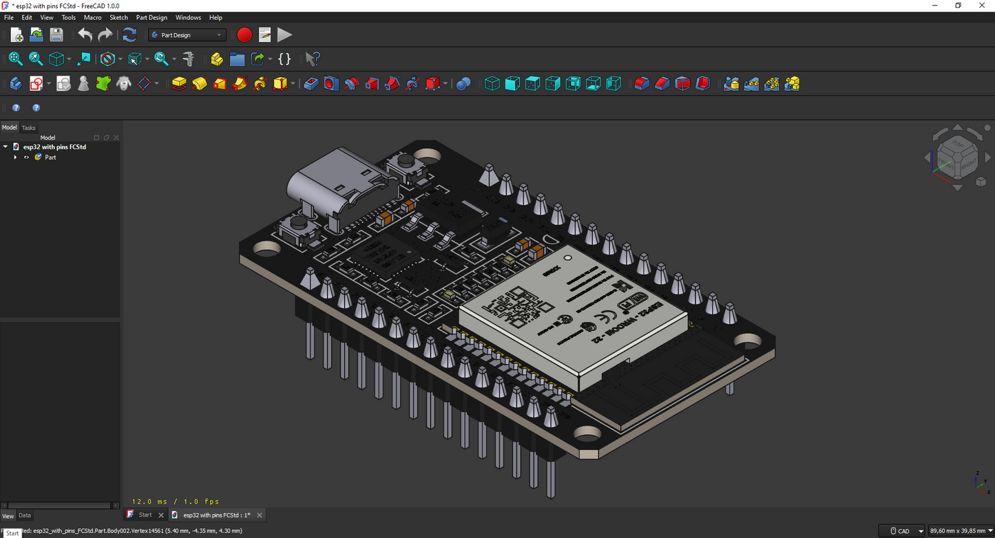 ESP32 sa ili bez pinova – Model za testiranje uklapanja