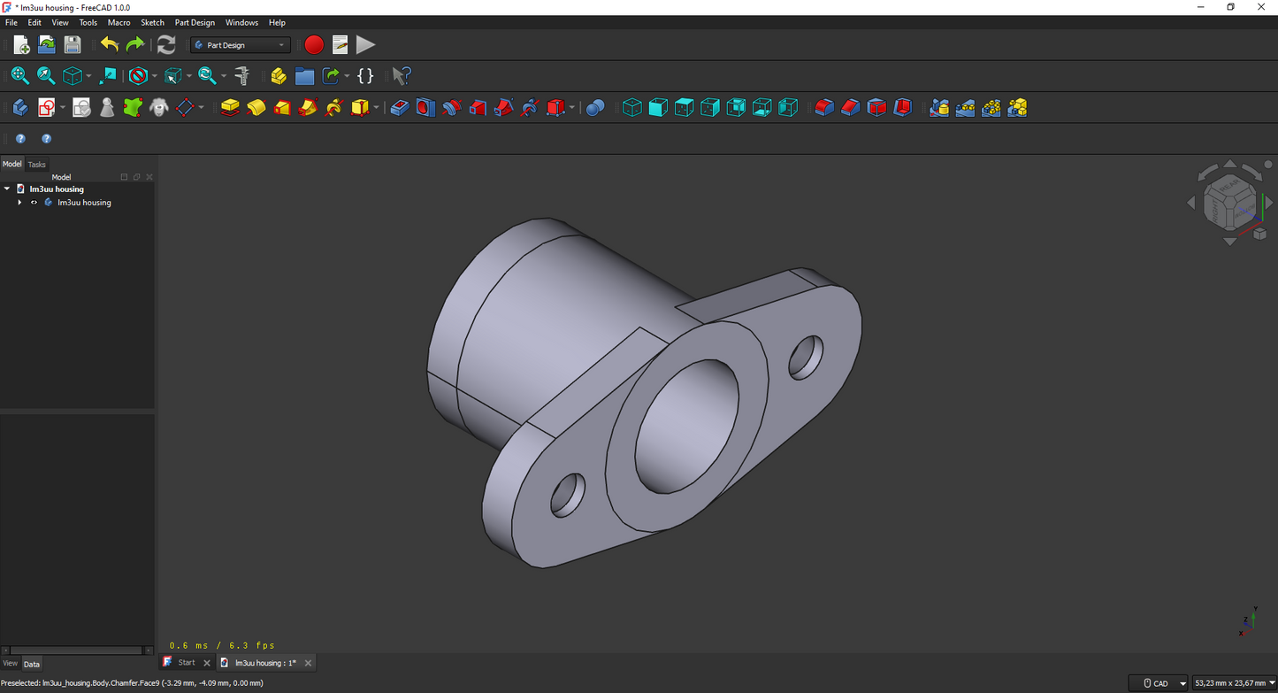 Flanged Linear Bearing Housing / Mount For LM3UU, LM6UU, LM8UU for 3D Print