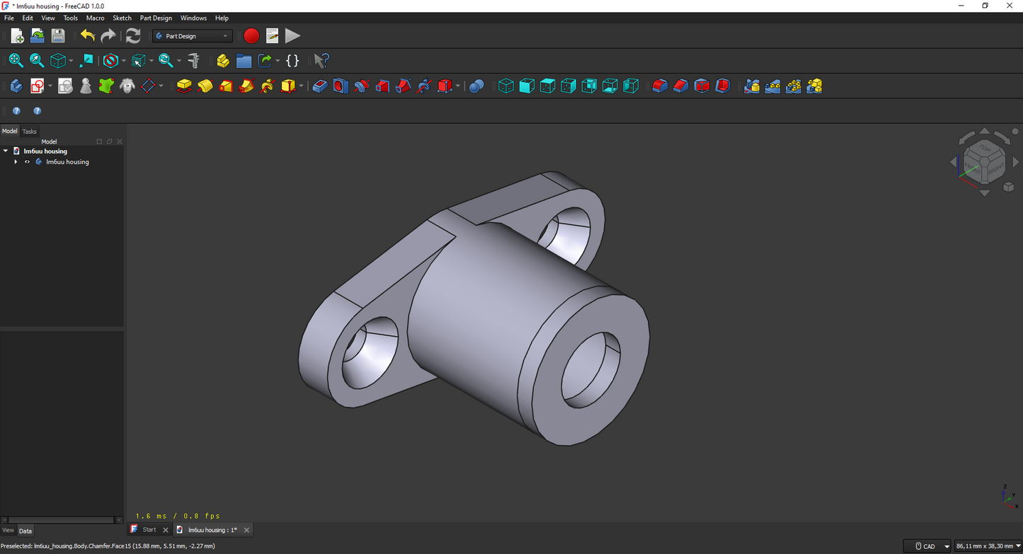 Flanged Linear Bearing Housing / Mount For LM3UU, LM6UU, LM8UU for 3D Print