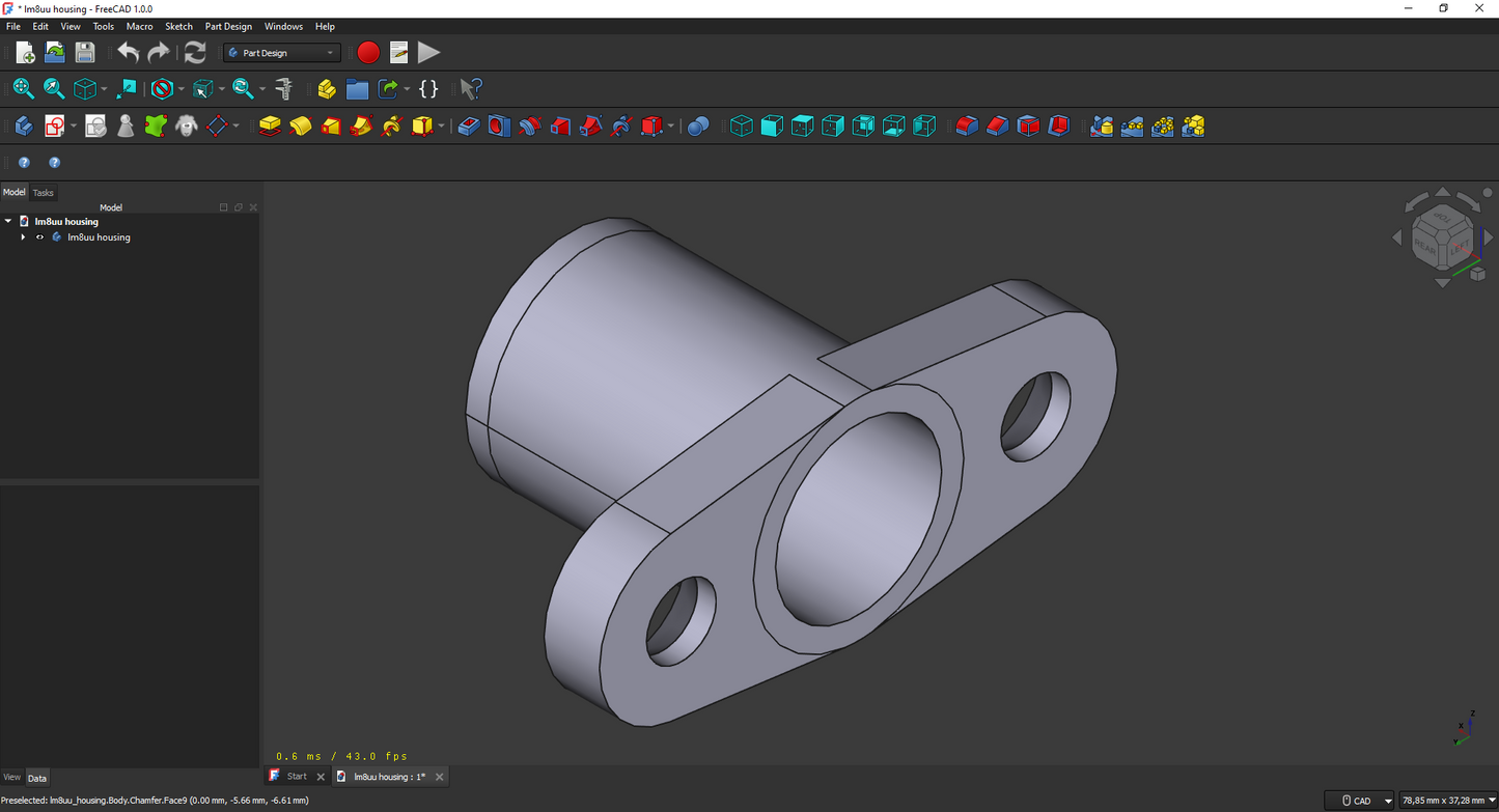 Flanged Linear Bearing Housing / Mount For LM3UU, LM6UU, LM8UU for 3D Print
