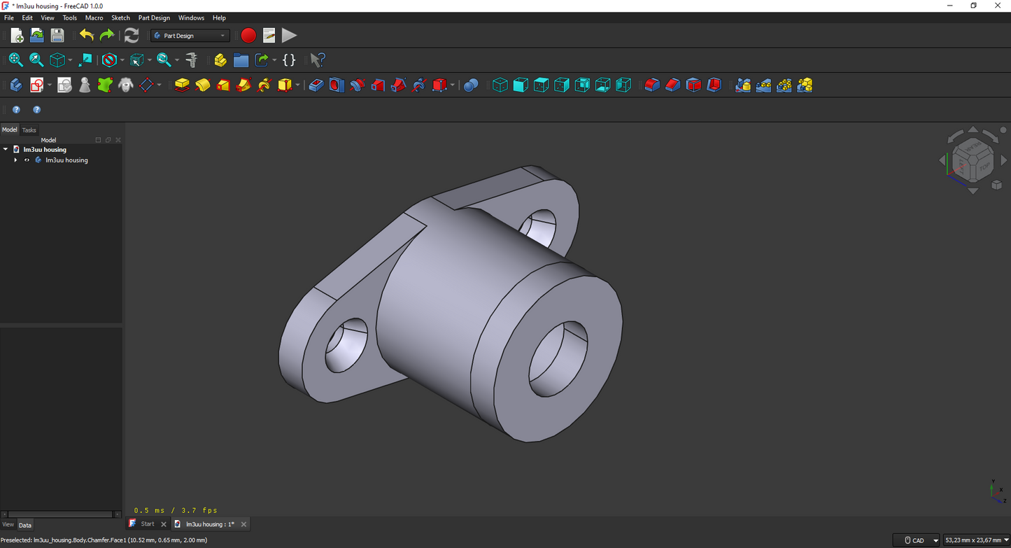 Flanged Linear Bearing Housing / Mount For LM3UU, LM6UU, LM8UU for 3D Print